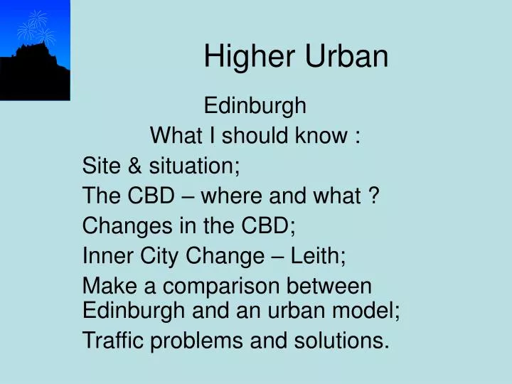 higher urban