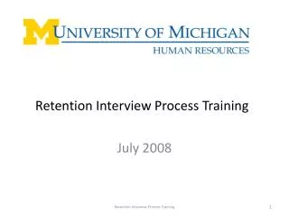 Retention Interview Process Training