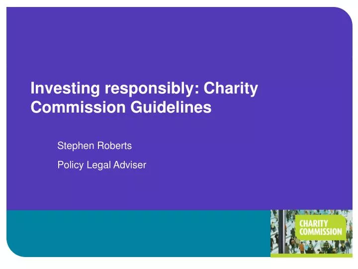 investing responsibly charity commission guidelines