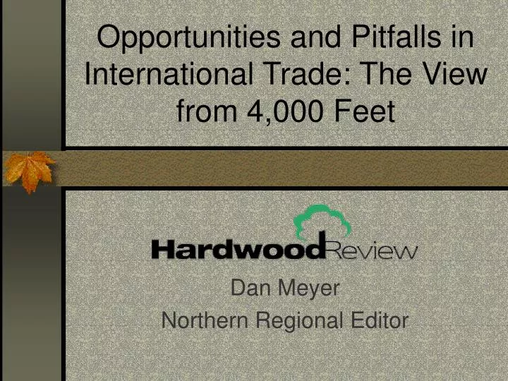 opportunities and pitfalls in international trade the view from 4 000 feet