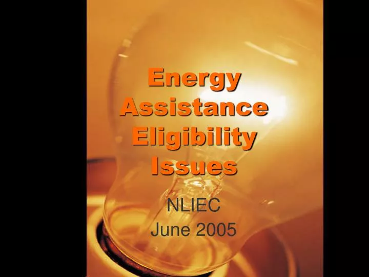 energy assistance eligibility issues