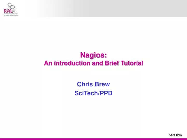 nagios an introduction and brief tutorial