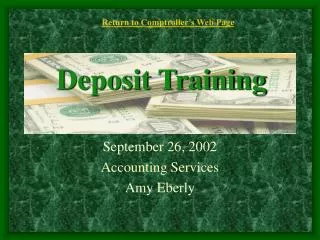 Deposit Training