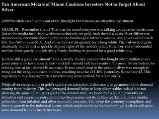 pan american metals of miami cautions investors not to forge