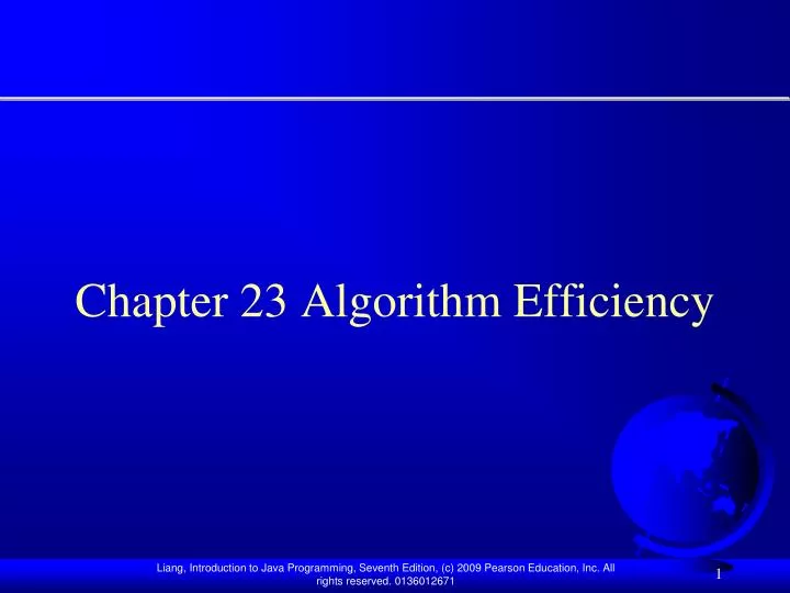 chapter 23 algorithm efficiency