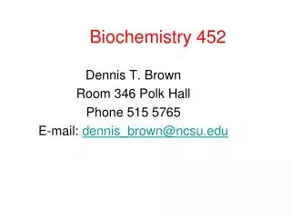 Biochemistry 452