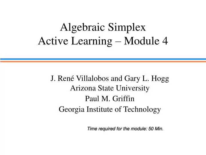 algebraic simplex active learning module 4