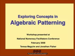 Exploring Concepts in Algebraic Patterning