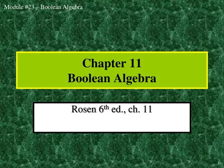 chapter 11 boolean algebra