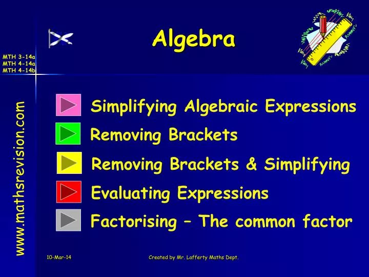 Ppt Algebra Powerpoint Presentation Free Download Id150398