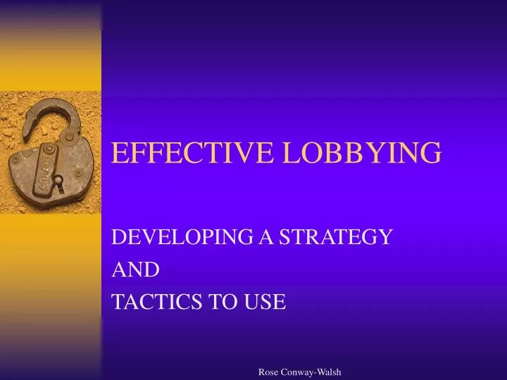 effective lobbying