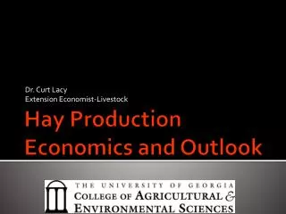 Hay Production Economics and Outlook