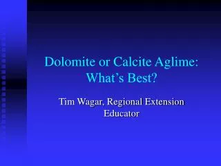 Dolomite or Calcite Aglime: What’s Best?