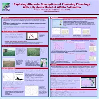 Exploring Alternate Conceptions of Flowering Phenology With a Systems Model of Alfalfa Pollination