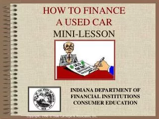 HOW TO FINANCE A USED CAR MINI-LESSON