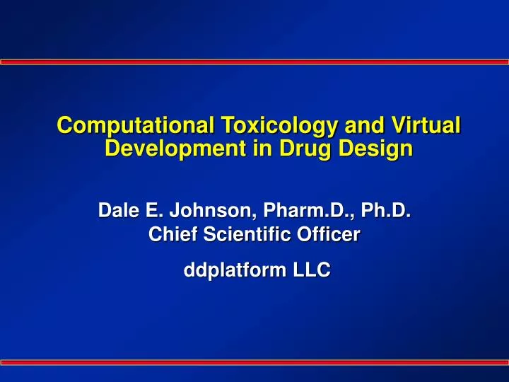 computational toxicology and virtual development in drug design
