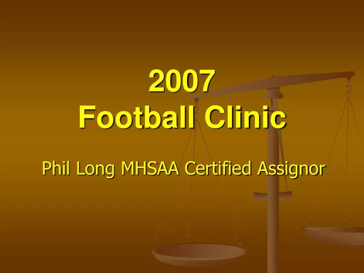 2007 football clinic