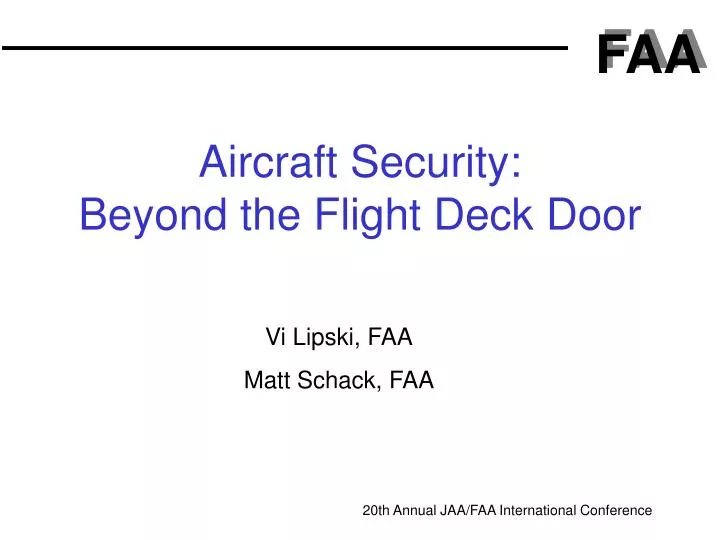 aircraft security beyond the flight deck door