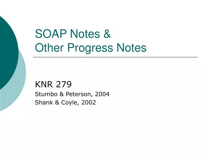 soap notes other progress notes