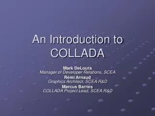 An Introduction to COLLADA