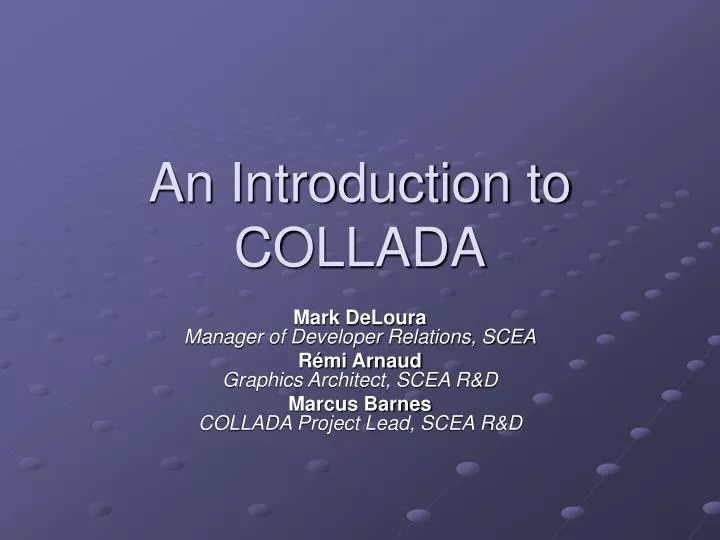 an introduction to collada