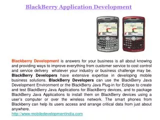 BlackBerry Mobile Application Development