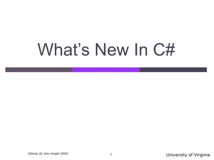 what s new in c