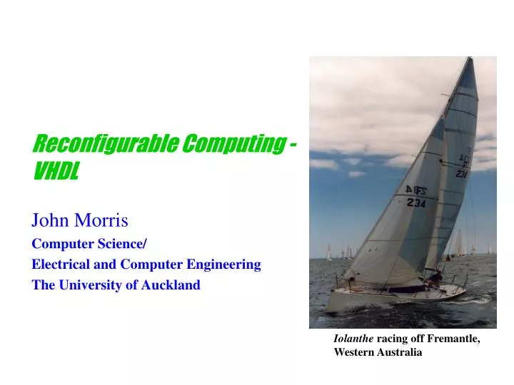 reconfigurable computing vhdl