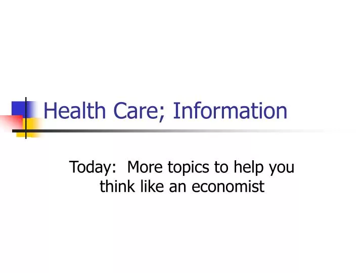health care information