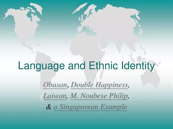 language and ethnic identity