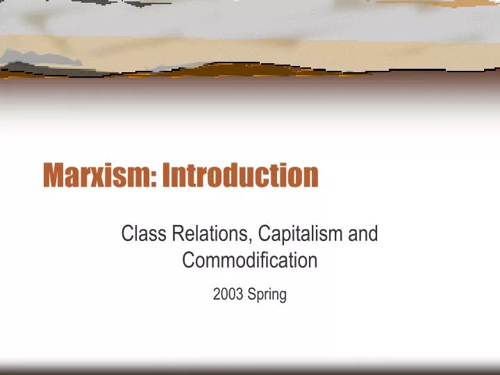marxism introduction