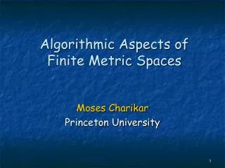 Algorithmic Aspects of Finite Metric Spaces