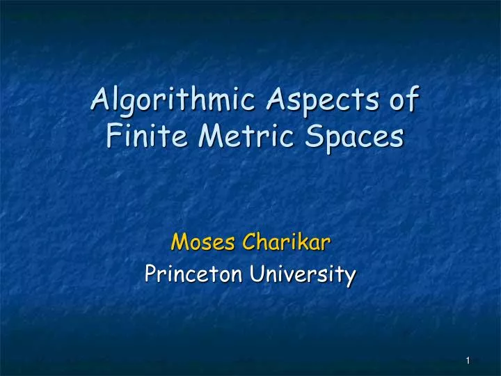 algorithmic aspects of finite metric spaces