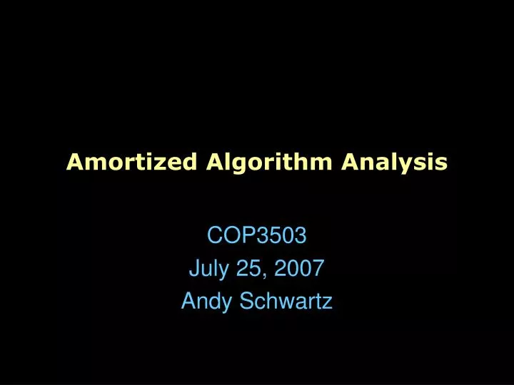 amortized algorithm analysis