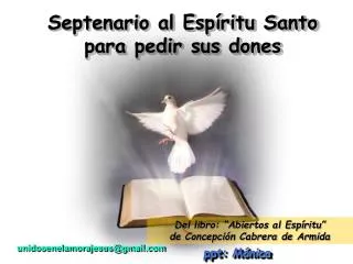 Septenario al Espíritu Santo para pedir sus dones