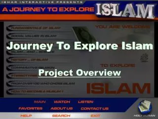 Journey To Explore Islam Project Overview