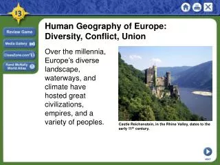 Human Geography of Europe: Diversity, Conflict, Union