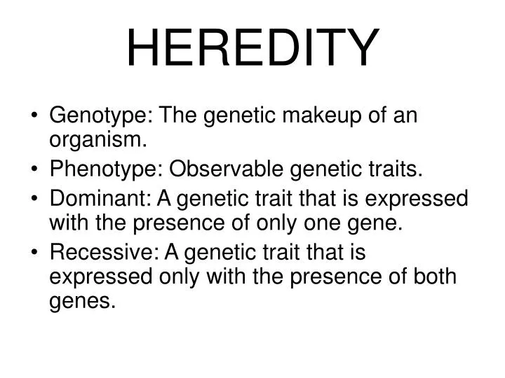 Ppt Heredity Powerpoint Presentation