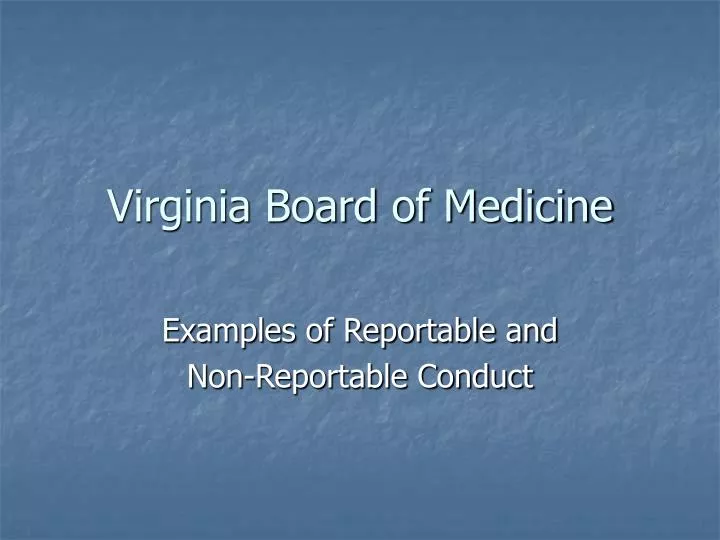 virginia board of medicine