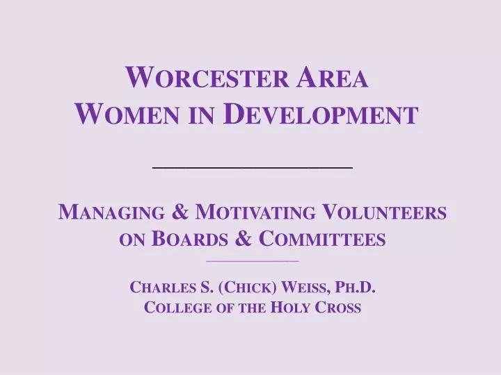 worcester area women in development