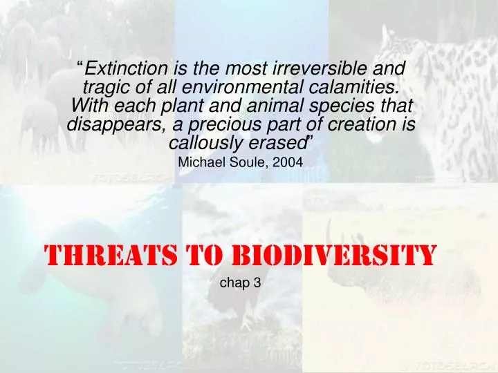 threats to biodiversity chap 3