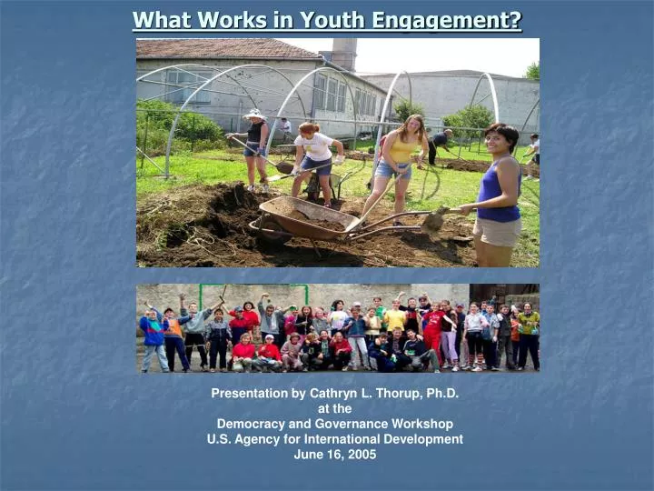 what works in youth engagement