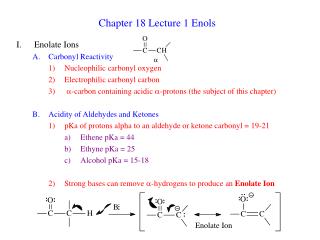 Chapter 18 Lecture 1 Enols
