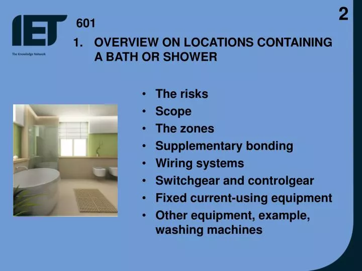 overview on locations containing a bath or shower