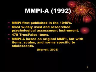 MMPI-A (1992)