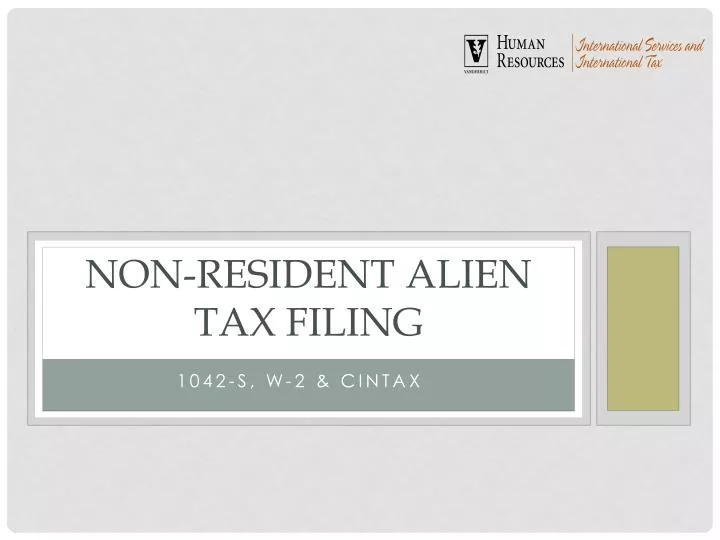non resident alien tax filing