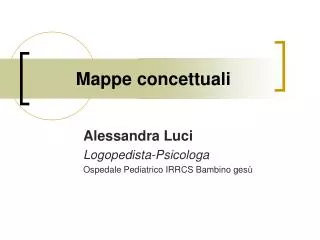 Mappe concettuali