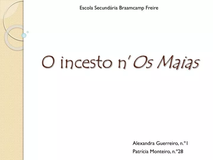 o incesto n os maias