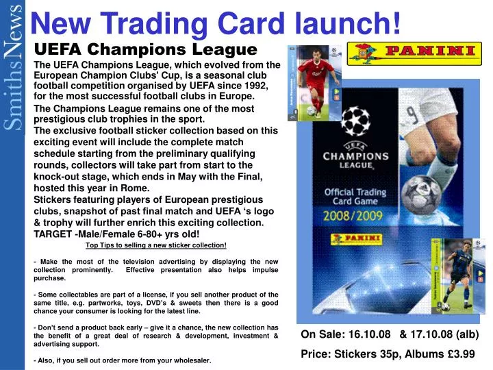 new trading card launch