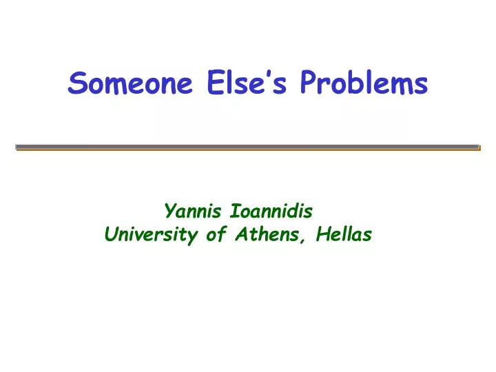 someone else s problems